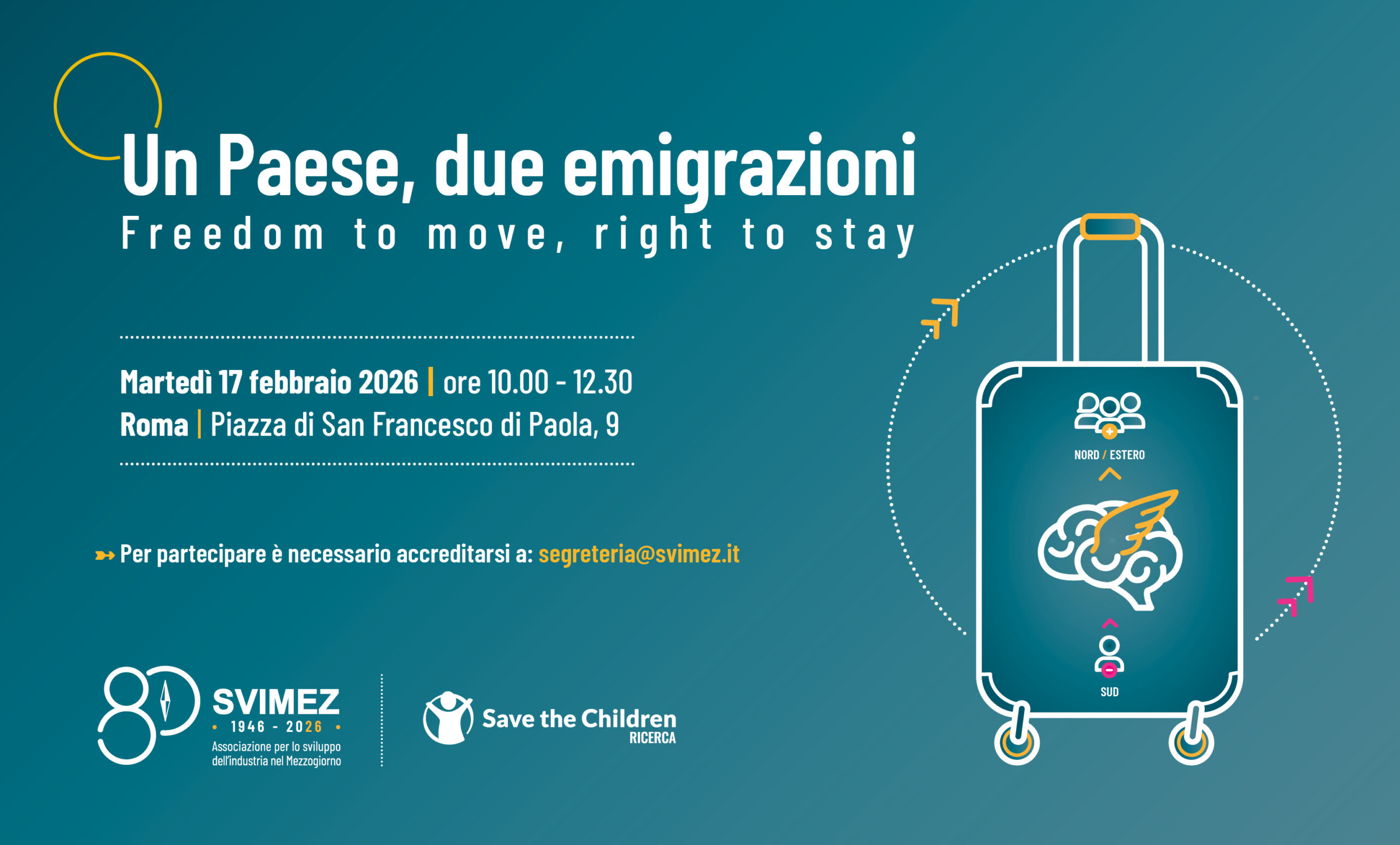 SavetheDateSvimez Emigrazioni SavetheDateSvimez Emigrazioni