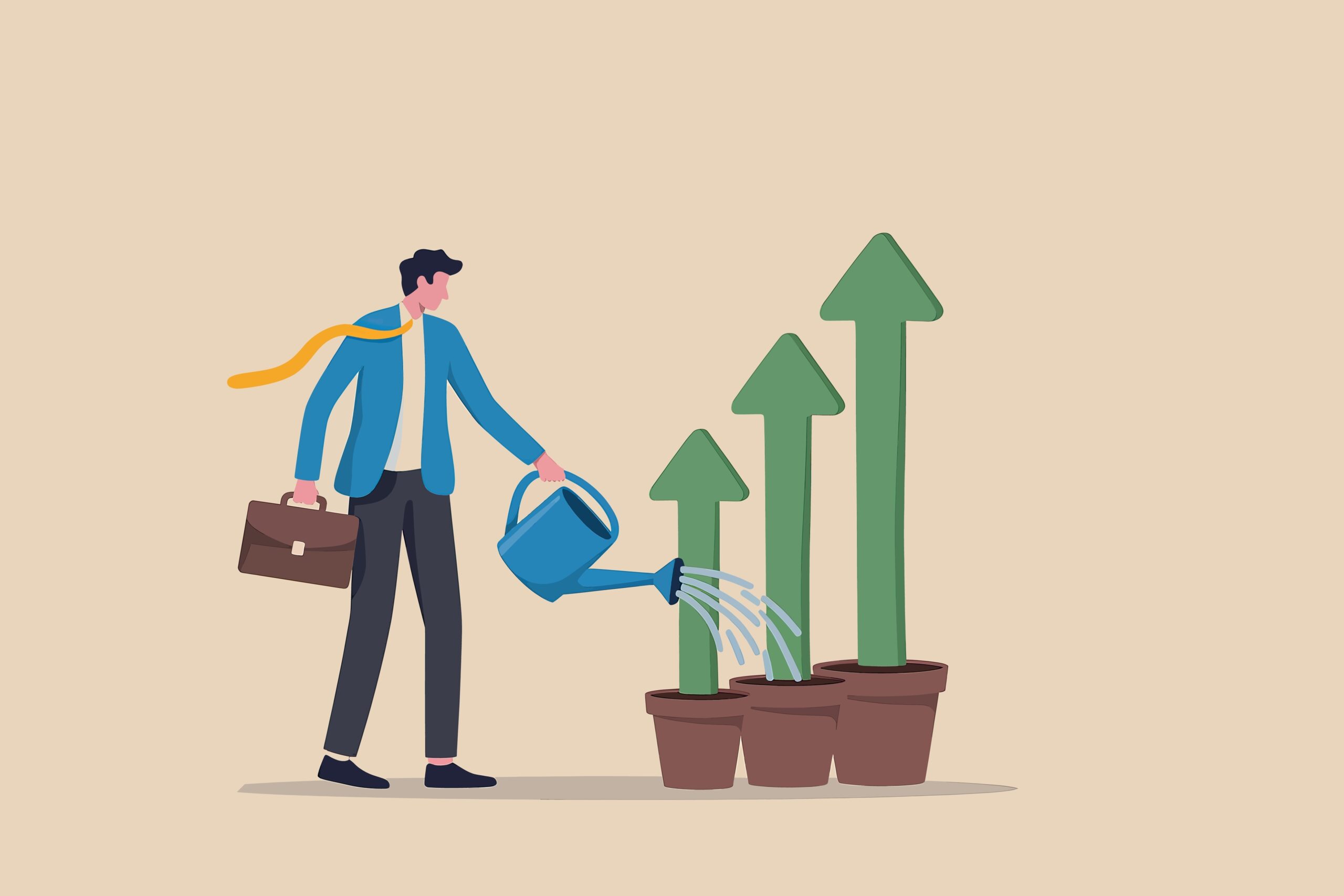 The Image Depicts A Business Professional In A Suit And